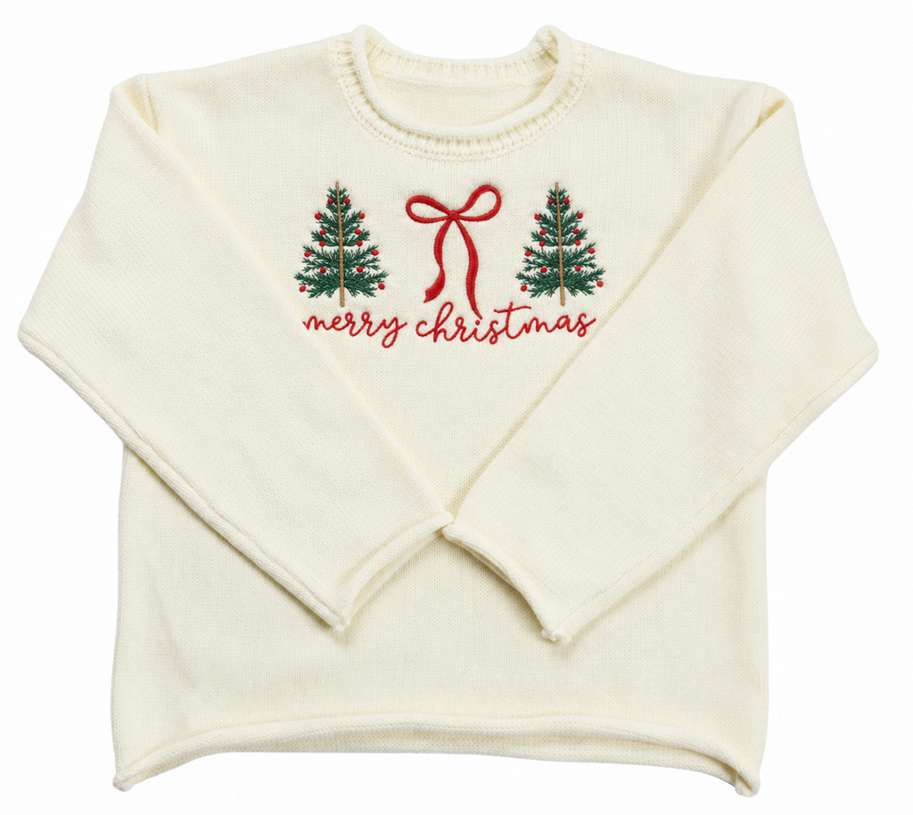 Merry Christmas Duo Roll Neck Sweater