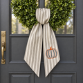 Taupe Stripe Wreath Sash