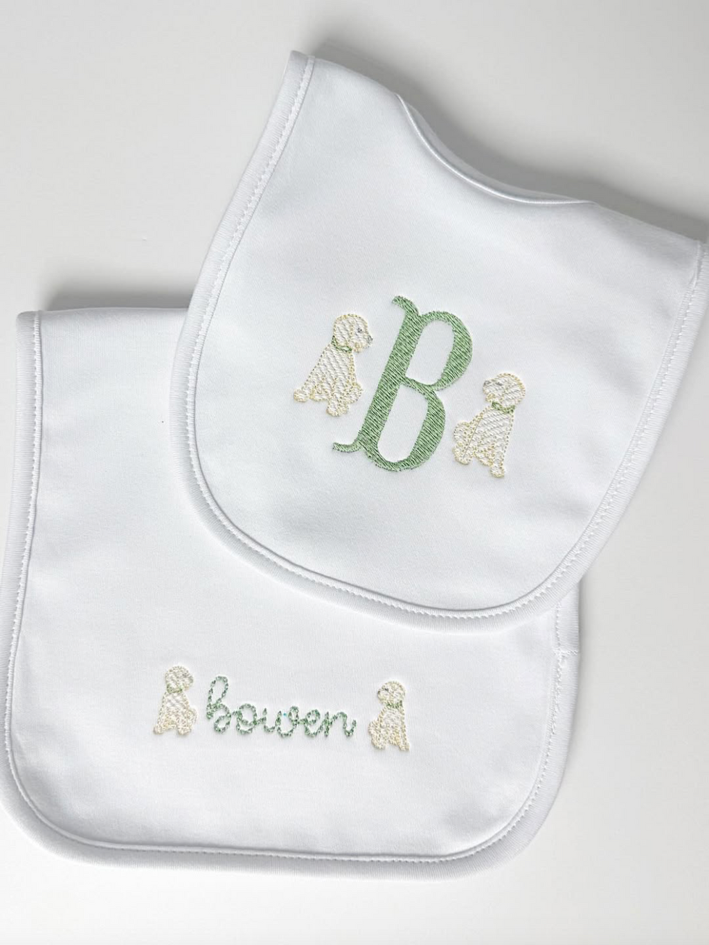 Bib & Burp Cloth Set - Puppy