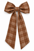 Brown Plaid Wreath Bow