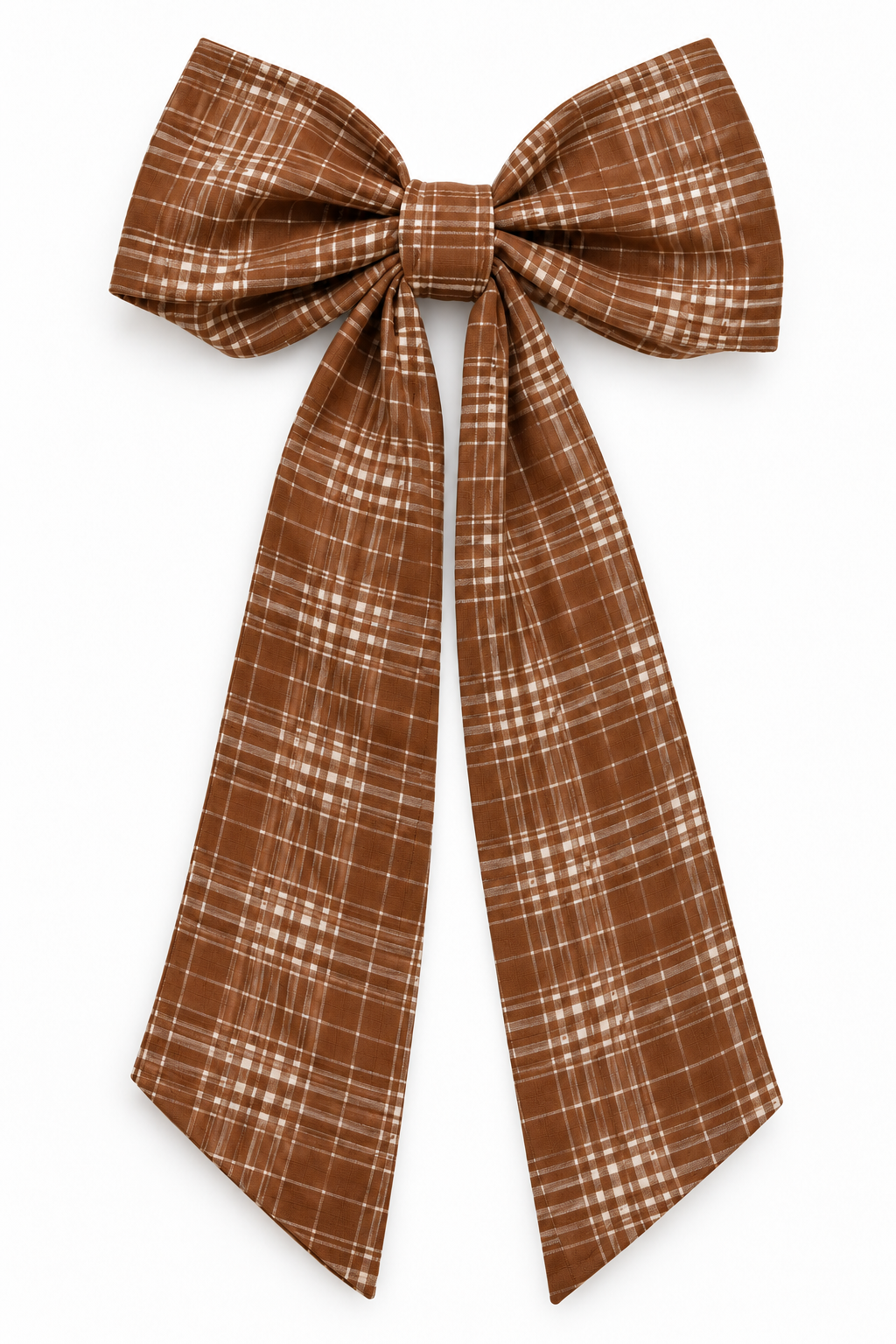 Brown Plaid Wreath Bow
