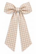 Neutral Gingham Wreath Bow