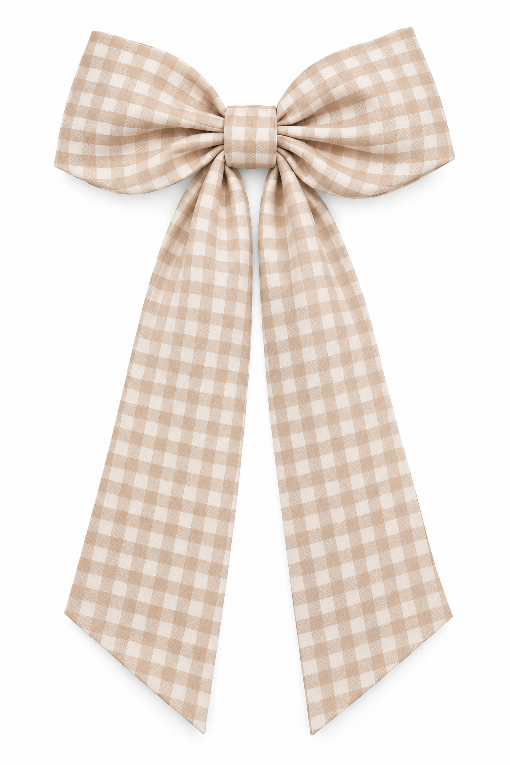 Neutral Gingham Wreath Bow