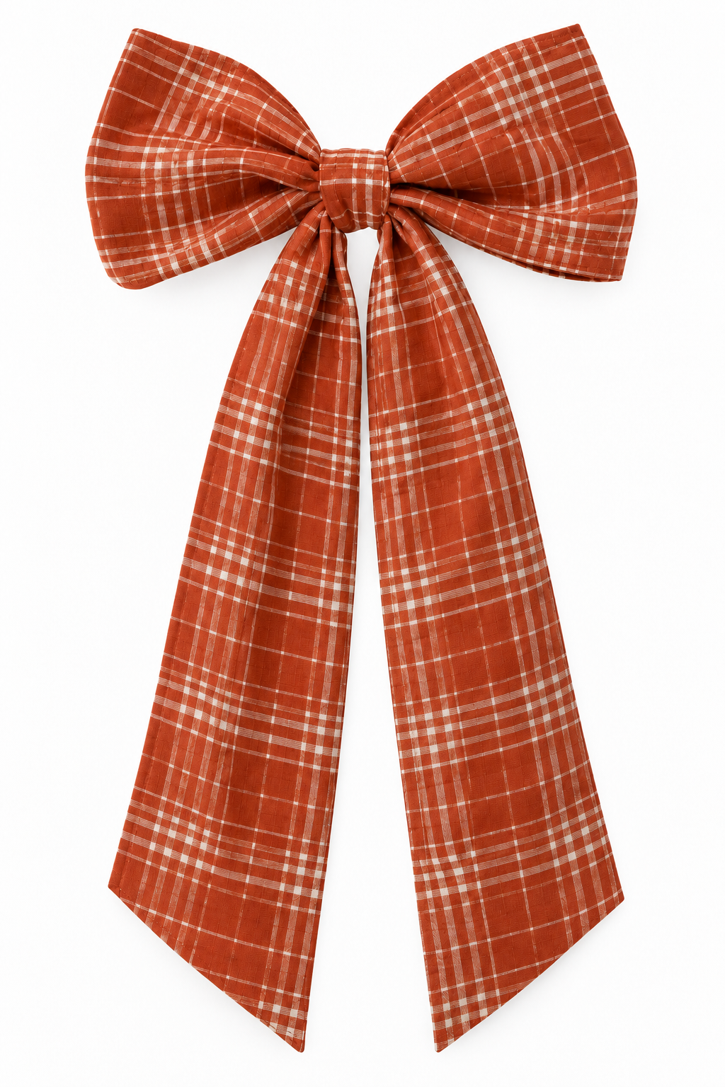 Rust Plaid Wreath Bow