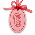Ornament - Scallop Oval Initial
