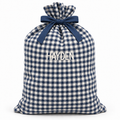 Santa Sack - Navy Gingham